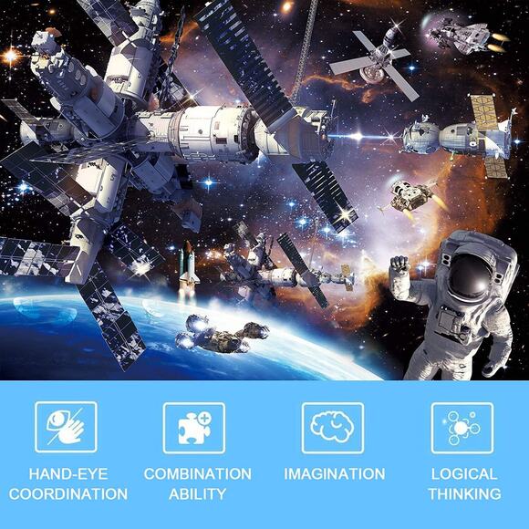 Jigsaw Puzzles 1000 Piece for Adults Teens and Kids-Space Puzzle 27.6" x 20" - Picture 2 of 12